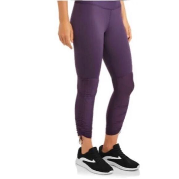 Avia Women's Active Cinch Bottom Capri Leggings Purple Size M (8-10) - Picture 1 of 12